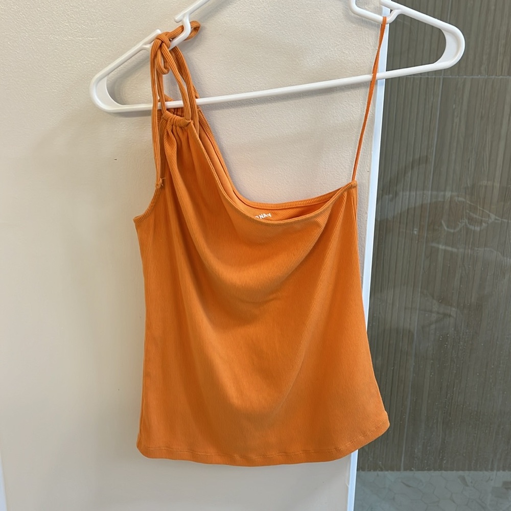 Tie Shoulder Ribbed Tank - Picture 2 of 4